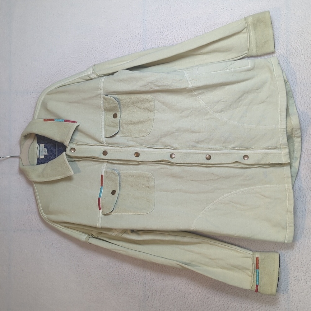 Sundance Women's Light Green Embroidered Western Oversized Barn Jacket Size XS